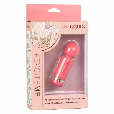 Розовый мини-вибромассажер #ExciteMe - 9,5 см. 