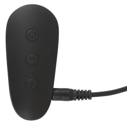 Черное виброяйцо с электростимуляцией Vibrating E-Stim Love Ball 