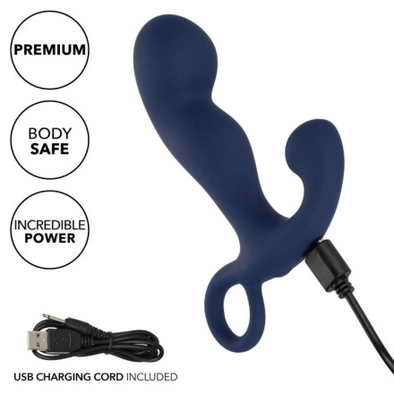 Синий вибромассажер Viceroy Rechargeable Command Probe 