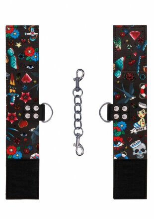 Наножники на цепочке Printed Ankle Cuffs Old School Tattoo Style 