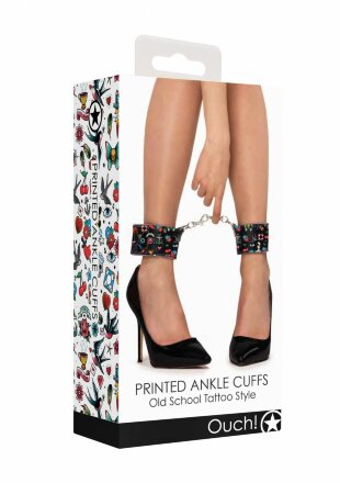 Наножники на цепочке Printed Ankle Cuffs Old School Tattoo Style 
