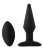 Черный анальный вибромассажер WIRELESS REMOTE PLUG - 13 см. 