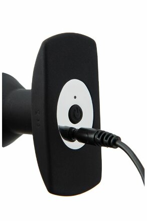 Черный анальный вибромассажер WIRELESS REMOTE PLUG - 13 см. 