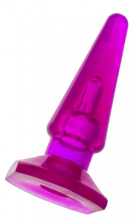 Фиолетовая анальная пробка BUTT PLUG - 9,5 см. 