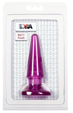 Фиолетовая анальная пробка BUTT PLUG - 9,5 см. 