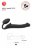 Черный безремневой страпон Silicone Bendable Strap-On M 