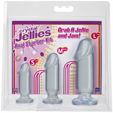 Набор прозрачных анальных фаллоимитаторов Crystal Jellies Anal Starter Kit 