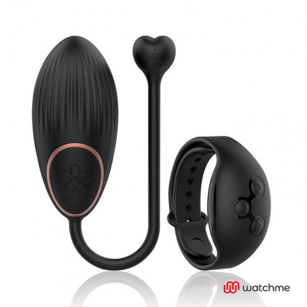 Черное виброяйцо с пультом-часами Anne s Desire Vibro Egg Wireless Watchme 