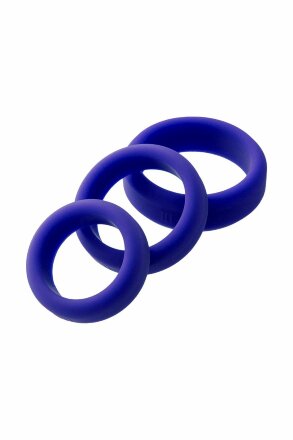 Набор из 3 фиолетовых эрекционных колец A-Toys 