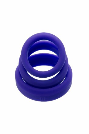 Набор из 3 фиолетовых эрекционных колец A-Toys 