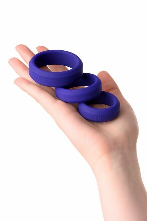 Набор из 3 фиолетовых эрекционных колец A-Toys 