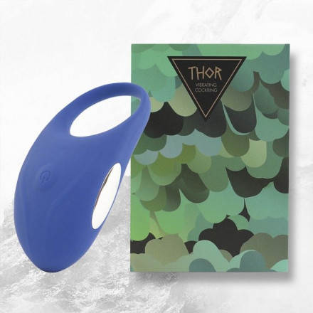 Синее кольцо с вибрацией Thor Cockring 