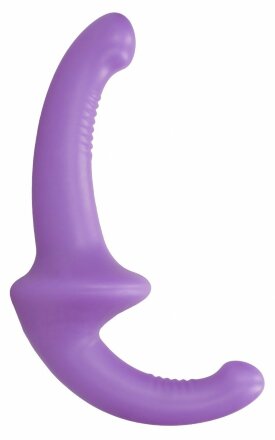 Фиолетовый безремневой страпон Silicone Strapless Strapon 