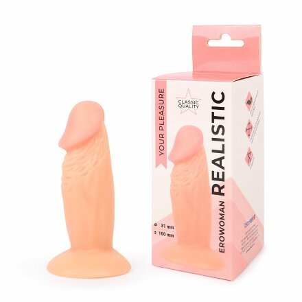 Реалистичный анальный фаллоимитатор Erowoman на присоске 