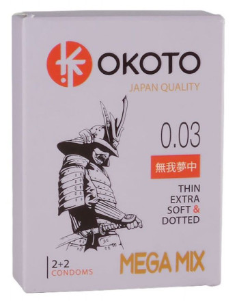 Набор из 4 презервативов OKOTO MegaMIX 