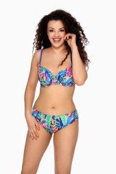 Купальный лиф plus size с шитыми принтованными чашками