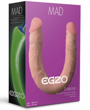 Двусторонний фаллоимитатор из киберкожи Mad Pepper - 46 см. 