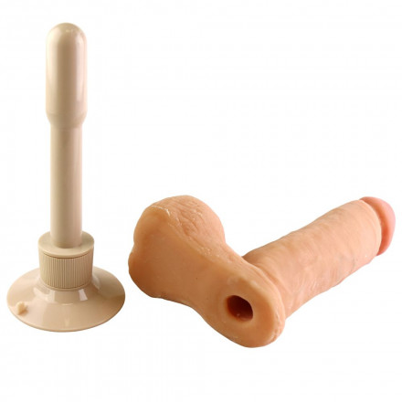 Вибромассажер-реалистик на присоске The Realistic Cock ULTRASKYN Vibrating 8”- 23,5 см. 