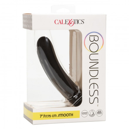 Черный силиконовый анальный стимулятор 7” Smooth Probe - 17,75 см. 