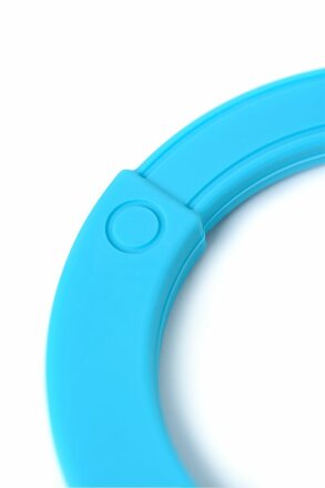 Голубые силиконовые наручники A-Toys без ключа 