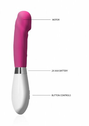 Розовый вибратор Asopus - 21 см. 