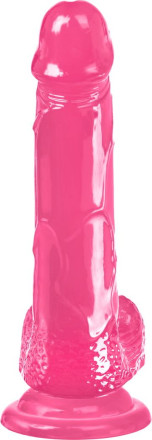 Розовый реалистичный фаллоимитатор Mr. Bold L - 18,5 см. 