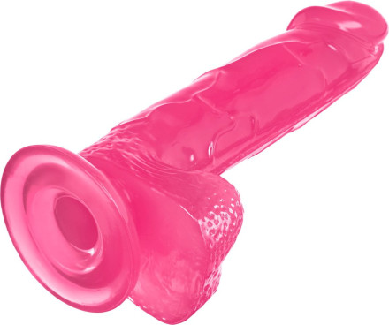 Розовый реалистичный фаллоимитатор Mr. Bold L - 18,5 см. 