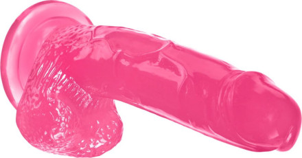Розовый реалистичный фаллоимитатор Mr. Bold L - 18,5 см. 