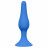 Синяя анальная пробка Slim Anal Plug Large - 12,5 см. 