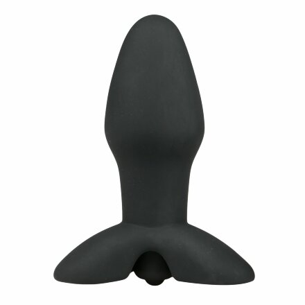 Черная анальная пробка с вибрацией Dark Joy - 10,5 см. 