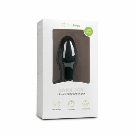 Черная анальная пробка с вибрацией Dark Joy - 10,5 см. 