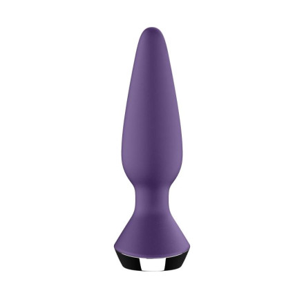 Фиолетовая анальная пробка с вибрацией Satisfyer Plug-ilicious 1 - 13,5 см. 