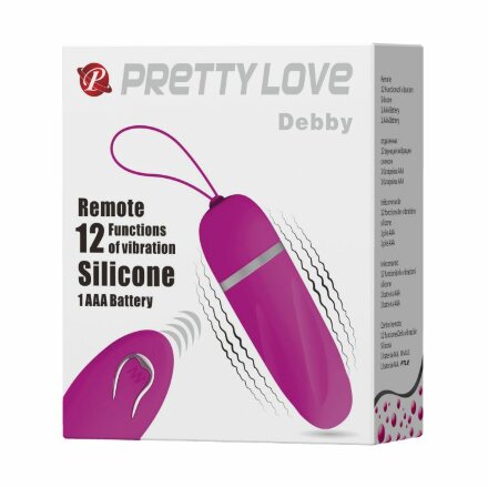 Виброяйцо Debby с дистанционным пультом и 12 видами вибрации 