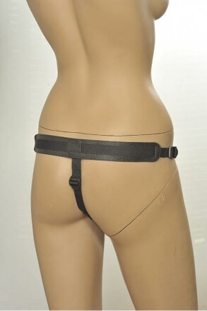 Кожаные трусики с плугом Kanikule Leather Strap-on Harness Anatomic Thong 