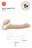 Телесный безремневой страпон Silicone Bendable Strap-On L 