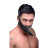 Черный кляп-страпон Masters Mini Face Fuck Strap-On - 14 см. 
