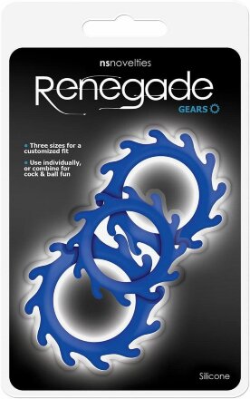 Набор из 3 синих эрекционных колец Renegade Gears 