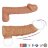 Телесная открытая насадка-реалистик с подхватом мошонки Nude Sleeve L - 14 см. 