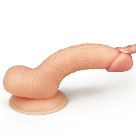 Телесный фаллоимитатор 7  The Ultra Soft Dude - 18 см. 
