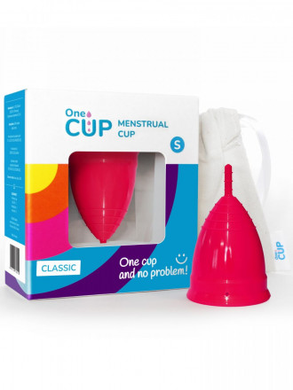 Розовая менструальная чаша OneCUP Classic - размер S 