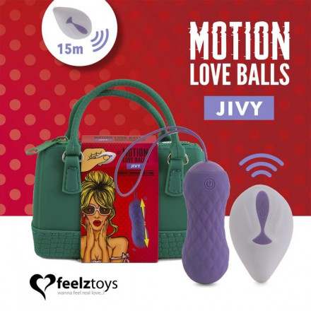Фиолетовые вагинальные шарики Remote Controlled Motion Love Balls Jivy 