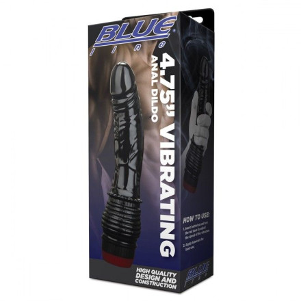 Черный анальный вибратор 4.75  Vibrating Anal Dildo 