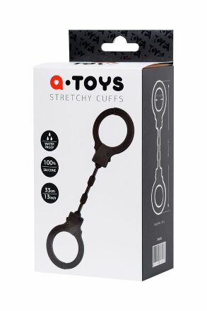 Черные силиконовые наручники A-Toys без ключа 