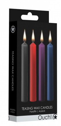 Набор из 4 разноцветных восковых свечей Teasing Wax Candle 