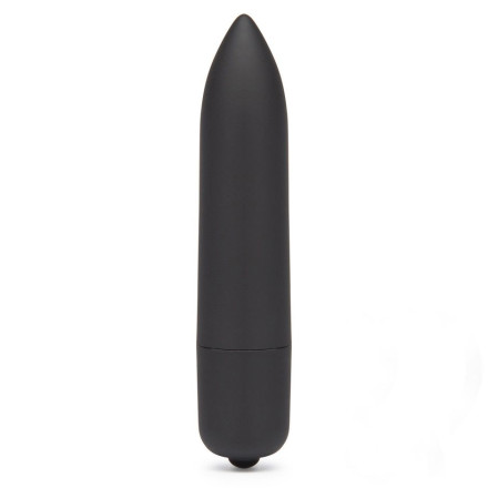 Черная вибропуля X-Basic Long Bullet 10 speeds - 9 см. 