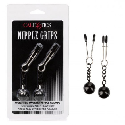 Утяжеленные зажимы-прищепки для сосков Nipple Grips Weighted Tweezer Nipple Clamps 
