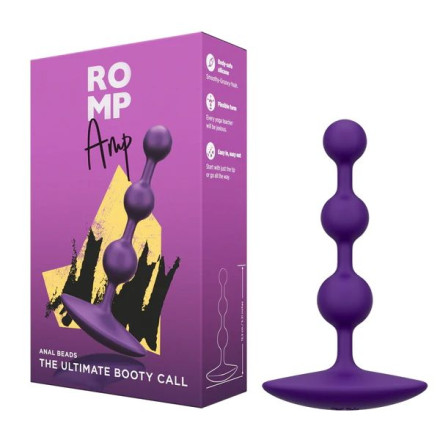 Фиолетовая анальная цепочка Romp Amp - 13,5 см. 
