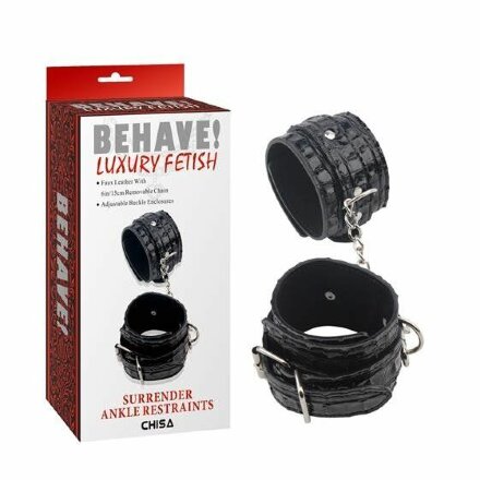 Черные оковы на карабине Surrender Ankle Restraints 
