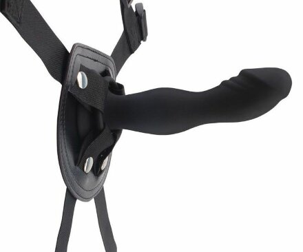 Черный страпон Rumpy-pumpy Strap-On - 15 см. 
