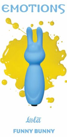 Голубой мини-вибратор Emotions Funny Bunny 